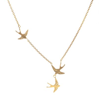 Three Swallows Necklace