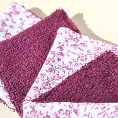 Washable Wipes - Bordeaux Flowers