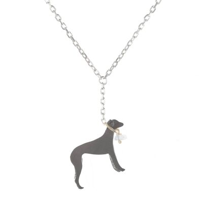 Whippet On A Lead Necklace