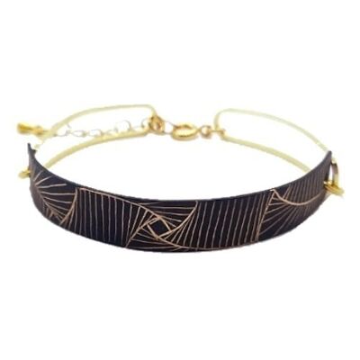 articulated bracelet engraved with the Focus motif