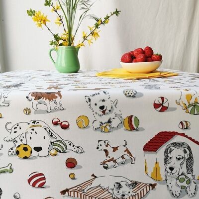 Coated tablecloth Dogs