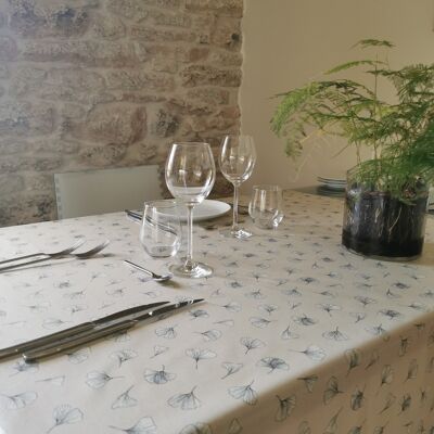 Ginkgo sand coated tablecloth