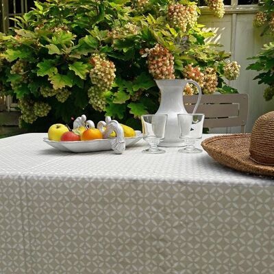 Sand mosaic coated tablecloth