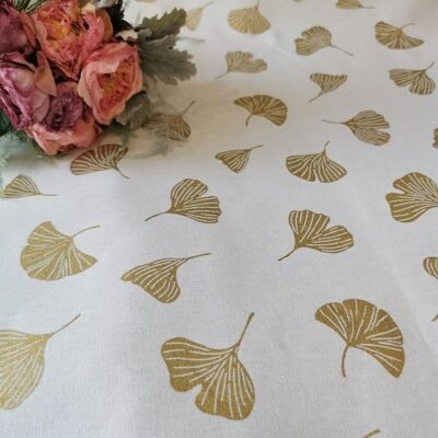 Golden Ginkgo coated tablecloth