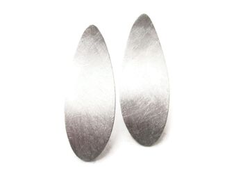 Pendientes colgantes de plata ondulados, pendientes modernos únicos 1