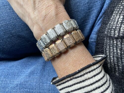 bracciale elastico con strass opachi