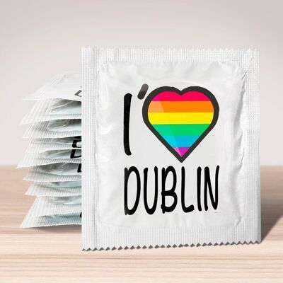 Condón: I Love Dublin Rainbow Flag