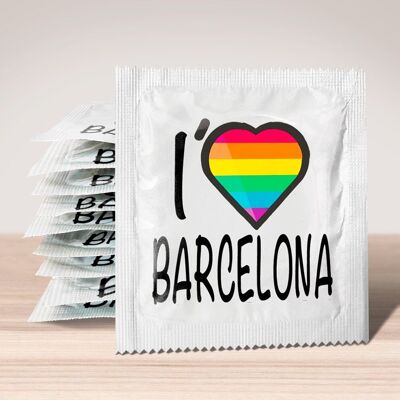 Preservativo:I Love Barcelona Rainbow Flag