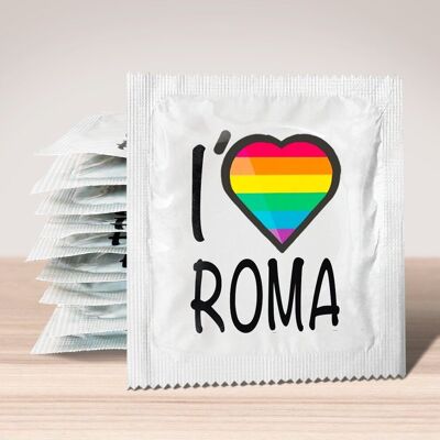 Condón: I Love Roma Rainbow Flag