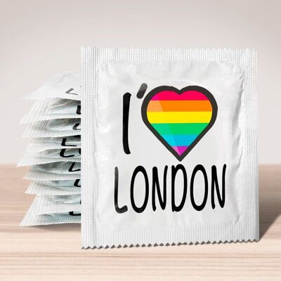 Préservatif: I Love London Rainbow Flag