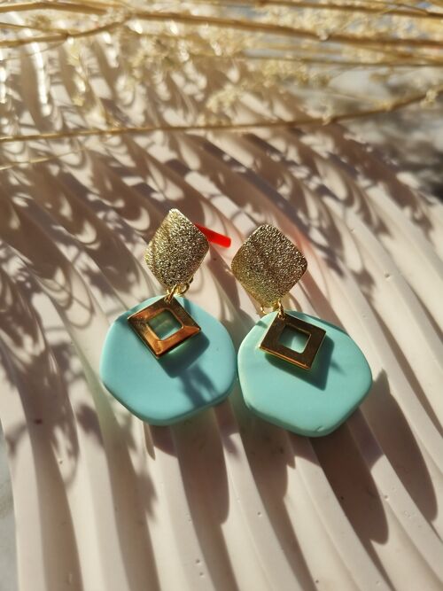 Boucles d’oreilles – Cécilia – aqua pastel