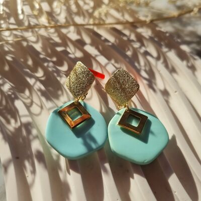 Earrings – Cecilia – pastel aqua