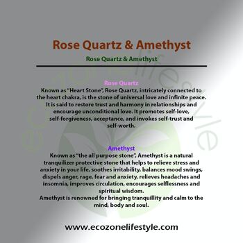 Bracelet en cristal de quartz rose et d'améthyste 4