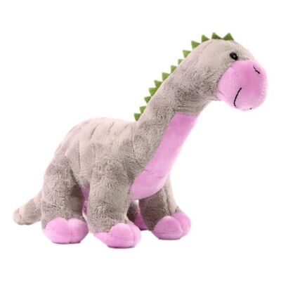 Plush toy Dino Tino - pink/grey - small stuffed animal - cuddly toy