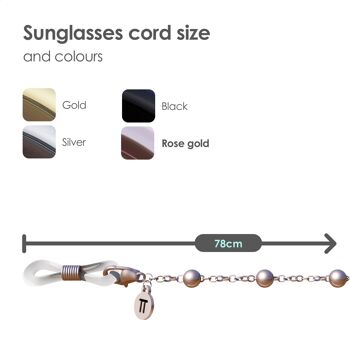 Lunettes de soleil Chain Cord Rose Gold Bolls (Unisexe) 5