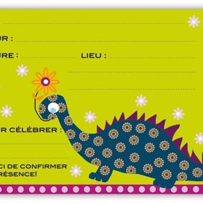 Invitación Dinosaurios (SKU: 0300FR)