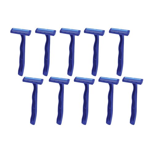 10-pack blue Nivella Aloe Vera disposable razor blades for men