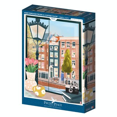 Amsterdam from a Coffee Shop - 500 piece jigsaw puzzle