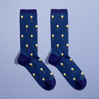 Chaussettes Une petite coupe ? - bleu nuit paillette 36/40