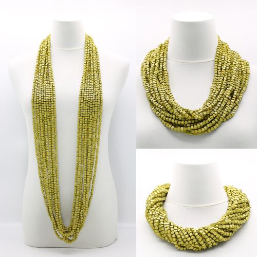 NEXT Pashmina Necklace - Lime - 10 Strands