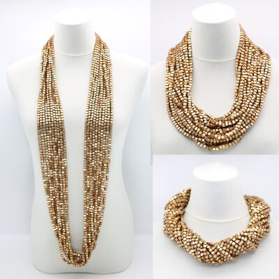 NEXT Pashmina Necklace - New Gold -  10 Strands