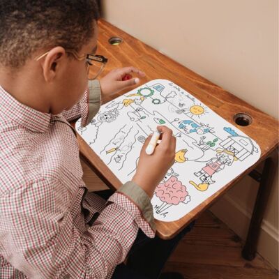 Infinity coloring placemat for children 30x40cm - Farm