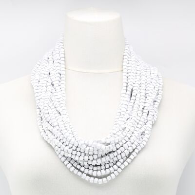 NEXT Collier Pashmina - Blanc - 10 Rangs