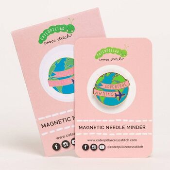 Aventure vous attend Globe Magnetic Needle Minder 1