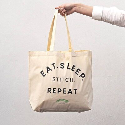 Borsa tote Caterpillar - Eat Sleep Stitch