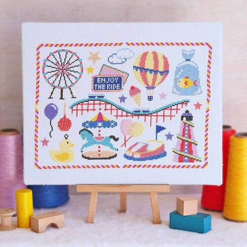 Funfair Cross Stitch Kit - Enjoy the Ride