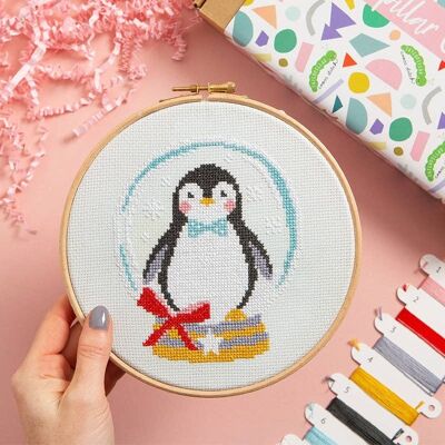 Let it Snow Pingouin - Kit de point de croix
