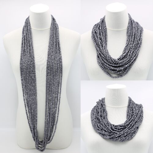 NEXT Pashmina Necklace - Grey - 10 Strands