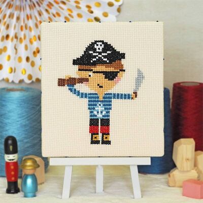Ahoy Pirate - Kit de punto de cruz junior