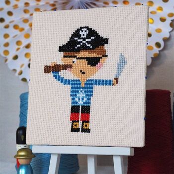 Ahoy Pirate - Kit point de croix junior 5