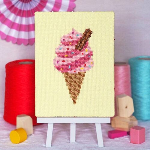Ice Cream Whippy - Junior Cross Stitch Kit