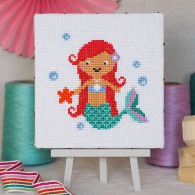 Splash Mermaid - Kit de Punto de Cruz Junior
