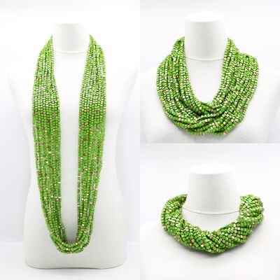 NEXT Pashmina Necklaces - Block Mosaic - SpringGreen/New Gold