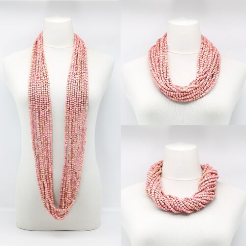 NEXT Pashmina Necklaces - Hand painted - Coral/Gold