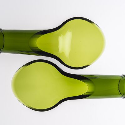 Pair of Canape Spoons Moss