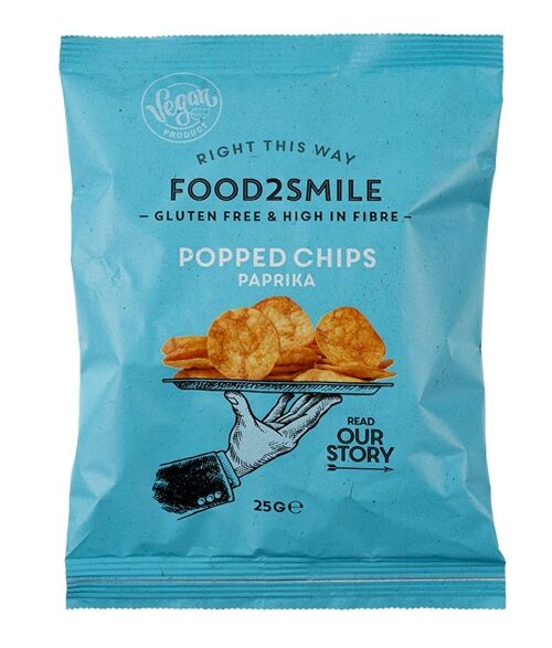 Chips healthier, vegan and gluten-free | Popped Chips Paprika 21x25 grams
