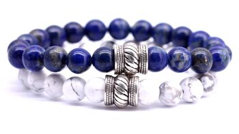 Parure Bali Lapis Lazuli x Howlite Blanche 1