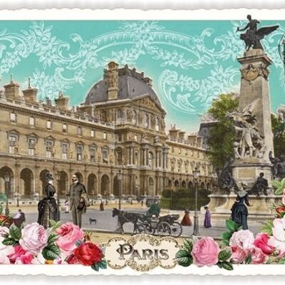 Paris, Louvre et Monument de Gambetta (SKU: PK175)