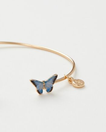 Bracelet Papillon Bleu Émail 2