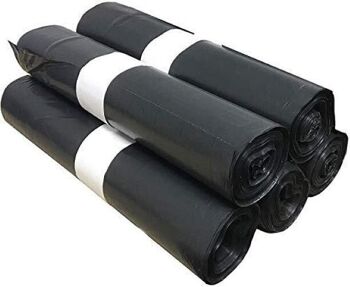 Lot de 100 Sacs Poubelle Grande Capacité 30L - Lien coulissants , Ultra Résistant, Anti-Fuites, Noir Opaque - 5 Rouleaux de 20 sacs 1