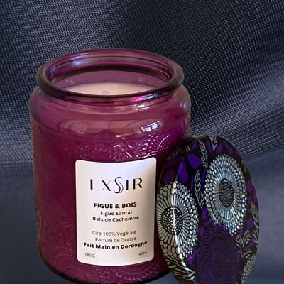 "Fig and Wood" scented vegetable candle
