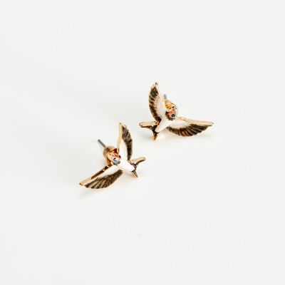 FABLE Enamel Swallow Stud Earrings - Matchbox