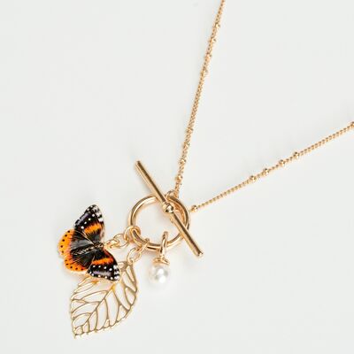 FABLE Enamel Red Admiral Necklace - Matchbox