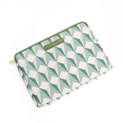 Prism quilted 13" / Ipad pro / macbook case - Green