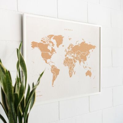 Carte du monde en liège pour couple - Édition spéciale
