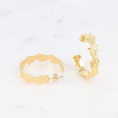 Jaden golden hoop earrings - ginko
